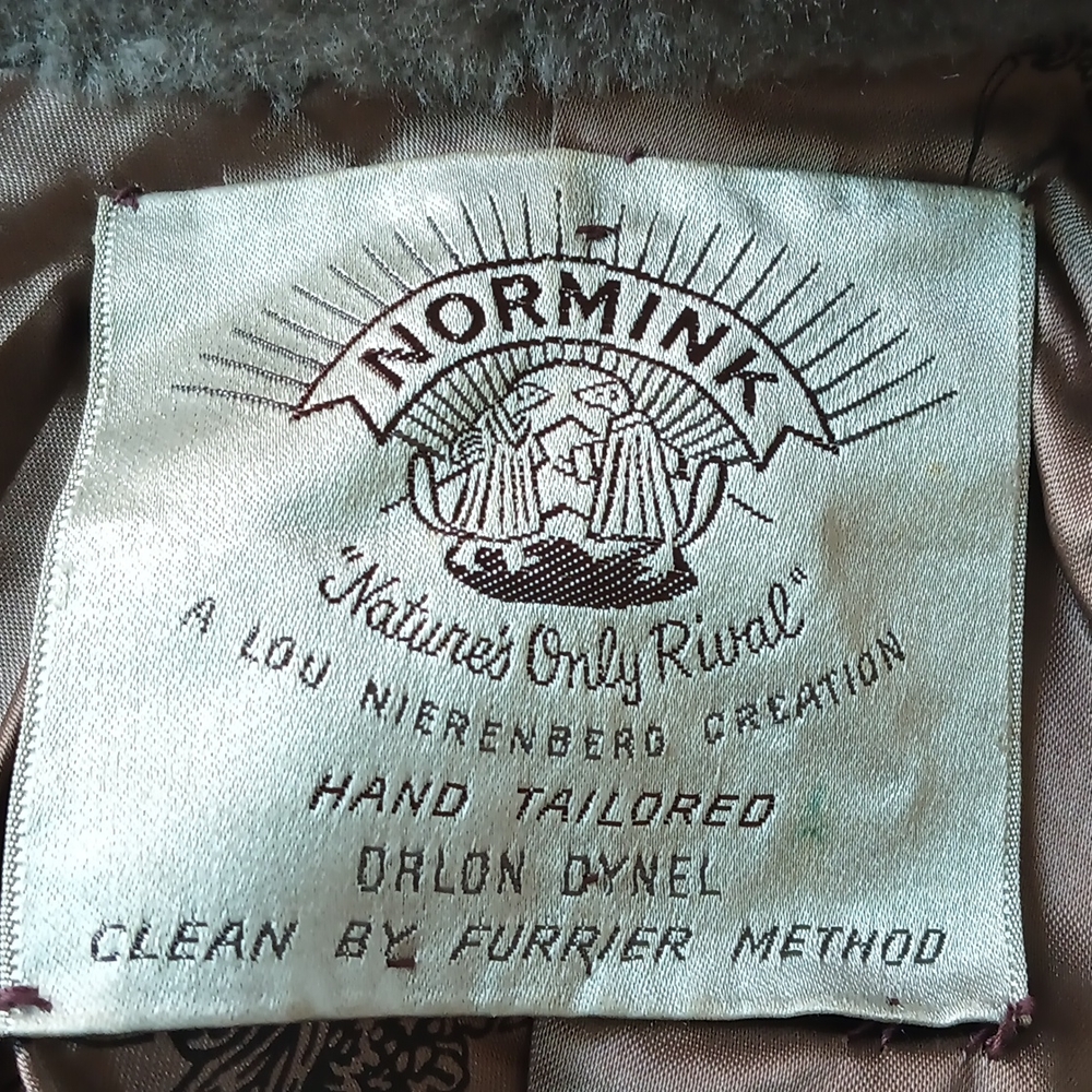 Normink hand tailored orlon dynel . One size. Color light brown.